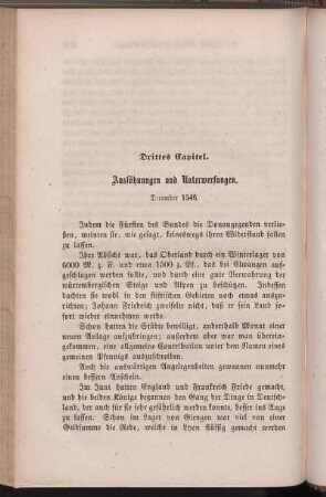 Drittes Capitel. Aussöhnungen und Unterwerfungen. December 1546.