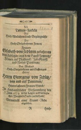 XI. Todten-Fackeln