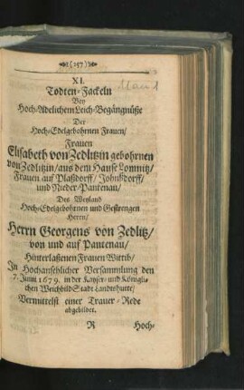 XI. Todten-Fackeln