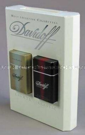 Werbeaufsteller (Thekenstück) für "Davidoff Lights und Davidoff Classic"-Zigaretten