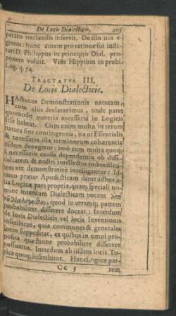 Tractatus III. De Locis Dialecticis.