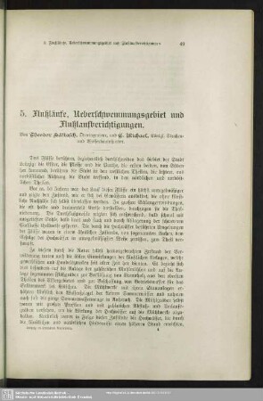 5. Flußläufe, Ueberschwemmungsgebiet und Flußlaufberichtigungen