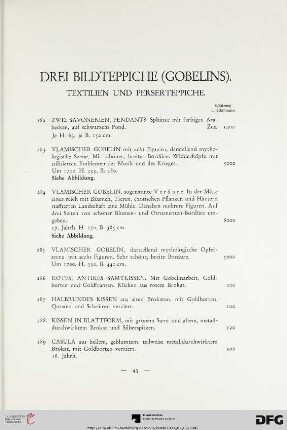 Drei Bildteppiche (Nr. 282-318)