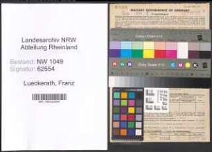 Entnazifizierung Franz Lueckerath , geb. 15.01.1894 (Friseur)