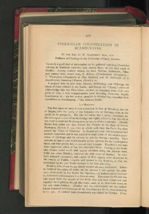 Phoenician Colonization in Scandinavia.