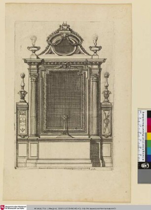 Recueil de plusieurs portes des Principaux Hostels et Maisons de la Ville de Paris Ensemble le Retable des plus considerables Autels des Eglises, Bl. 7
