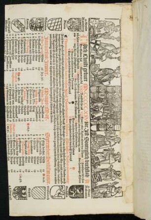 Kalenderblatt für das Jahr 1525