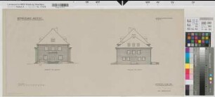 Münster (Münster) Botanisches Institut der Universität Hauptgebäude - Bestandszeichnung West- und Ostansicht 1953 1 : 100 36,5 x 74 Pause Staatshochbauamt für die Universität Münster 5.06