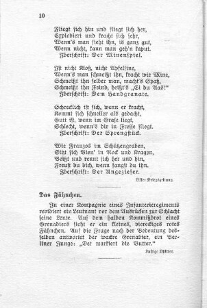 Das Fähnchen.