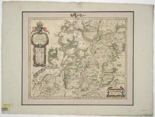 Karte von Glogau, 1:270 000, Kupferstich, um 1645