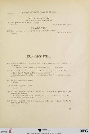 Kupferstiche (Nr. 289-299)