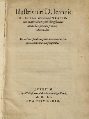 Commentariorum in Astrolabium libri sex