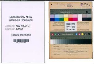 Entnazifizierung Hermann Essers, geb. 25.03.1900 (Kaufmann)