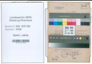 Entnazifizierung Jakob Spehn , geb. 23.01.1894 (Bahninspektor)