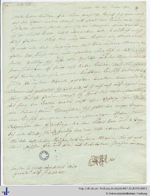 Nachlass J. G. Jacobi (NL 7/IV B 335) : Briefwechsel Pfeffel - Jacobi