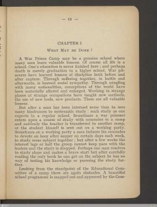 Chapter I - What may be done?