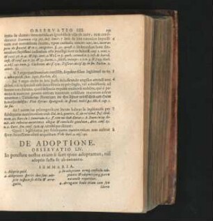 De Adoptione. Observatio LIV. - LIX.