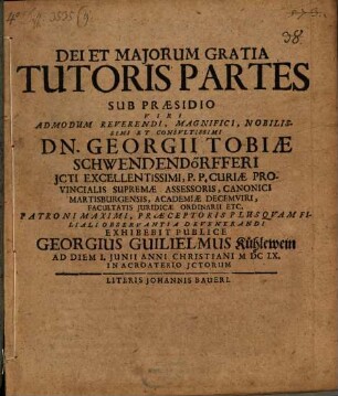 Diss. de tutoris partibus