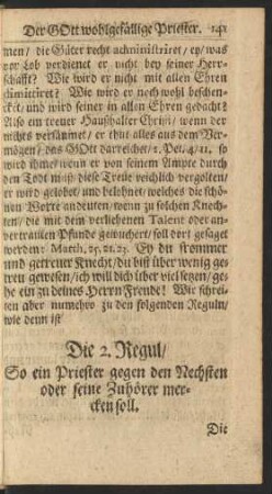 Die 2. Regul/