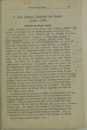 6. Das Zeitalter Friedrichs des Großen. 1740-1786