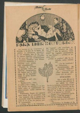 Para leer en el cotorro