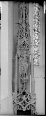 Stetten Ehemaliges Kloster - Klosterkirche Sankt Johannes Baptist Sakramentshäuschen mit dem Heiligen Christopherus von Peter von Koblenz (um 1486/1500)
