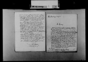 Schreiben von August von Ungern-Sternberg, Karlsruhe, an August Lamey: Tod von Jakob Lamey.