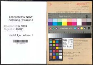 Entnazifizierung Albrecht Nachfolger , geb. 23.07.1893 (Monteur)