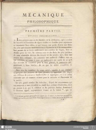 Première Partie. Notions Préliminaires