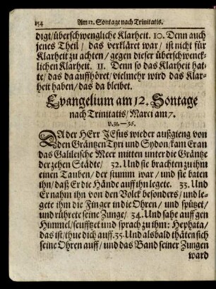 Evangelium am 12. Sontage nach Trinitatis/ ...