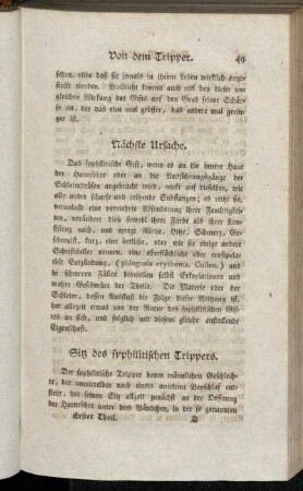 Sitz des syphilitischen Trippers.