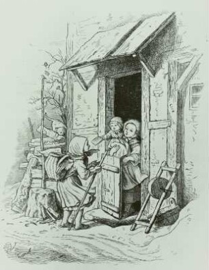 Gastfrei zu sein, vergesset nicht : Schleifstein, Stich, Richter, Adrian Ludwig, 1858