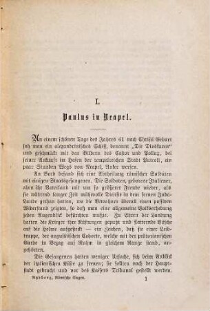 Römische Sagen über die Apostel Paulus und Petrus : von Victor Rydberg. Aus dem Schwedischen von Emil J. Jonas