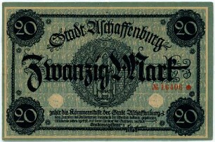 Geldschein / Notgeld, 20 Mark, 1918