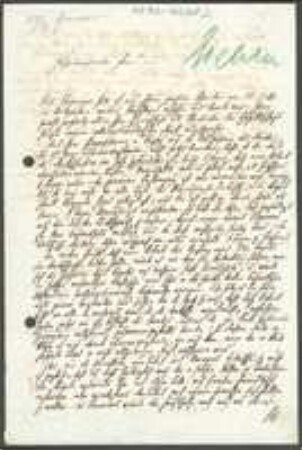 Brief von August Wilhelm Eichler an Unbekannt