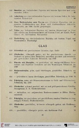 Glas (Nr. 449-465)