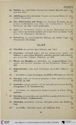 Glas (Nr. 449-465)