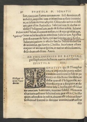 Ad Philippenses De Baptismo ... Epistola IIII.