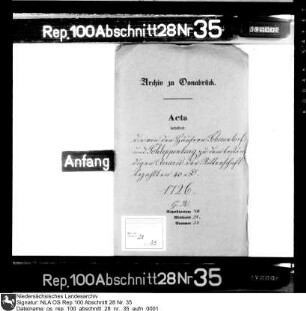 Zahlung von 40 Reichstalern in das beständige Aerarium der Ritterschaft durch die Häuser Scheventorf und Schleppenburg