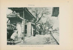 Peking. Eingang zum Tien-i-mên, Tempel in der Verbotenen Stadt