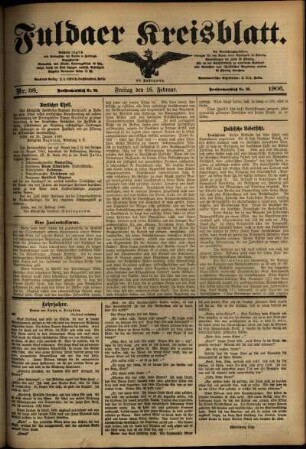 Ausgabe vom Freitag, den 16. Februar 1906.