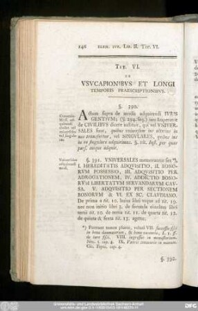 Tit. VI. De Usucapionibus Et Longi Temporis Praescriptionibus.