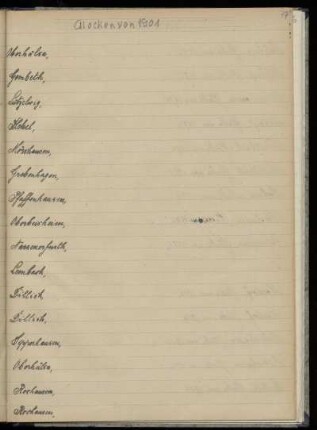 Glocken von 1901 -