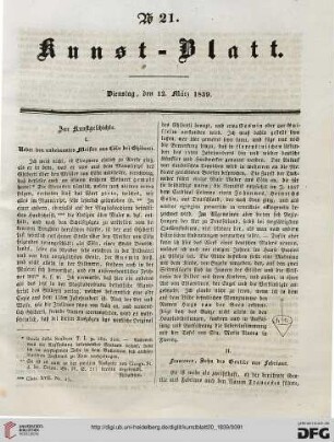 Nr. 21 - 30 (12. März 1839 - 11. April 1839)