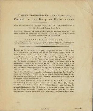 Kaiser Friedrichs I. Barbarossa Palast in der Burg zu Gelnhausen