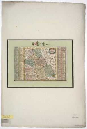 Karte von der Grafschaft Glatz, 1:440 000, Kupferstich, vor 1746