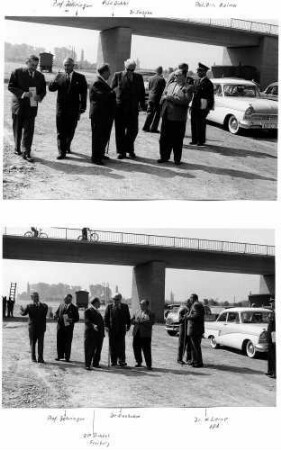 Die im Bau befindliche A 5 Bereisung durch den Bundesminister für Verkehr Dr. Hans-Christoph Seebohm am 11.07.1958