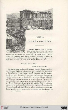 2. Pér. 5.1872: Journal de mes fouilles, 1