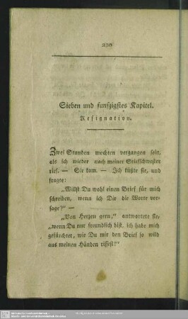 Sieben und funfzigstes Kapitel. Resignation