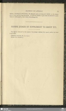 Signing Judges Of Supplement To Group XVI.